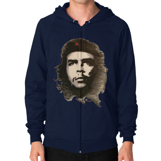 Zip Hoodie (on man) Navy - dipi