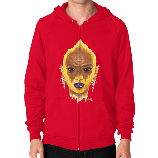 Zip Hoodie (on man) Red - dipi