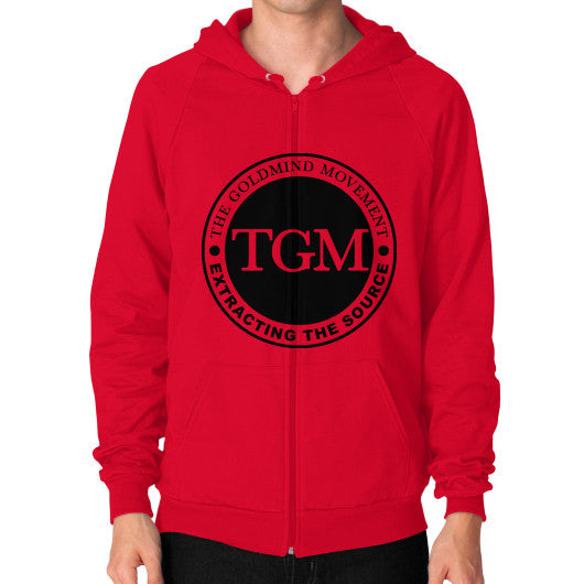 Zip Hoodie (on man) Red dipi
