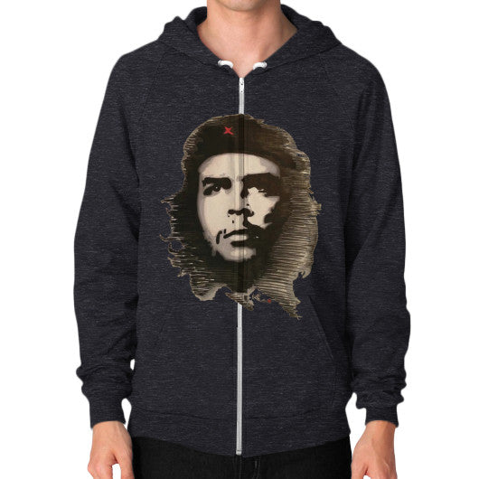 Zip Hoodie (on man) Tri-Blend Black - dipi