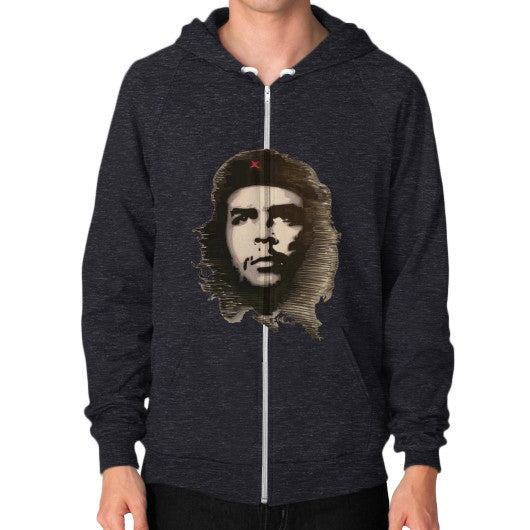 Zip Hoodie (on man) Tri-Blend Black - dipi