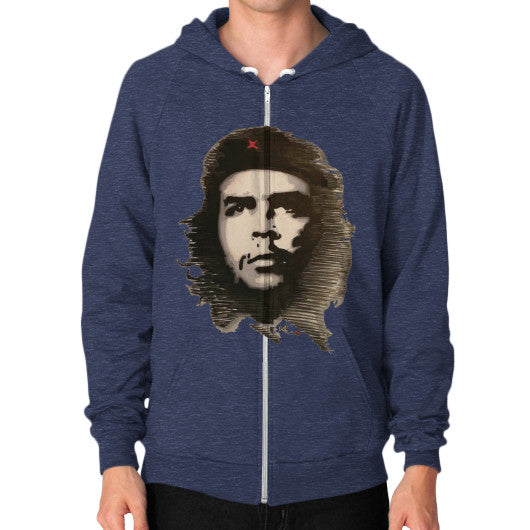 Zip Hoodie (on man) Tri-Blend Navy - dipi