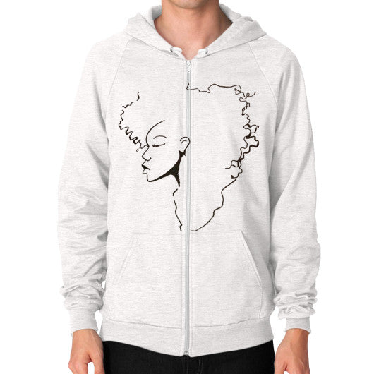 Zip Hoodie (on man) Tri-Blend Oatmeal - dipi