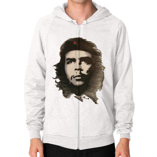 Zip Hoodie (on man) Tri-Blend Oatmeal - dipi