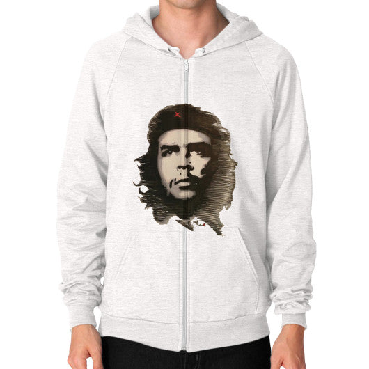 Zip Hoodie (on man) Tri-Blend Oatmeal - dipi