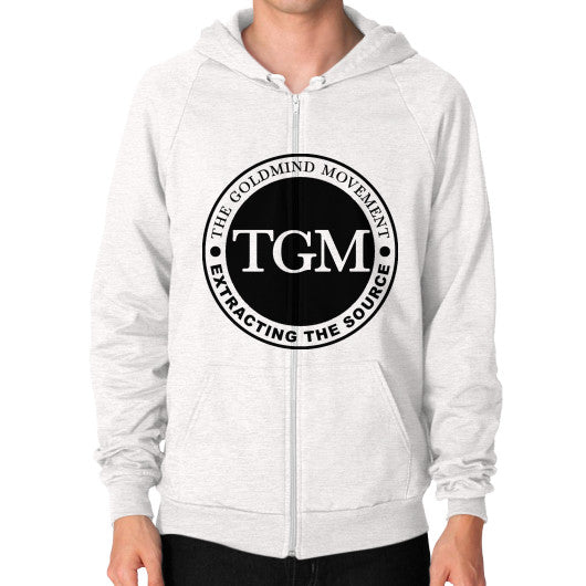 Zip Hoodie (on man) Tri-Blend Oatmeal dipi