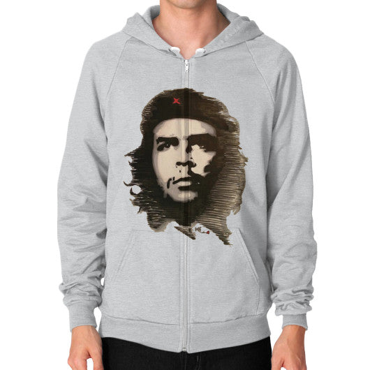 Zip Hoodie (on man) Tri-Blend Silver - dipi