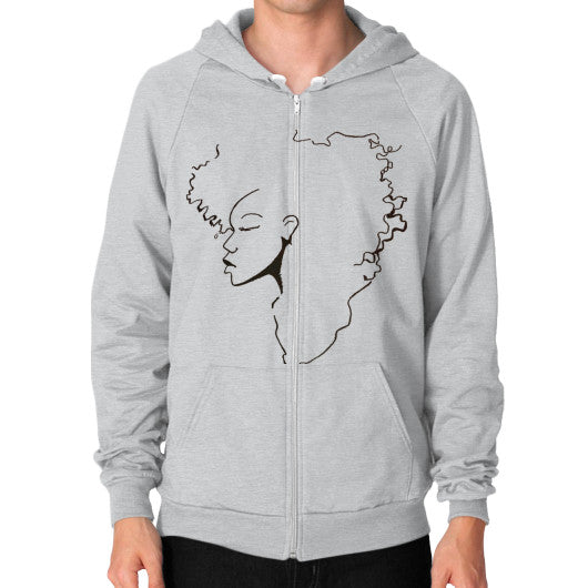 Zip Hoodie (on man) Tri-Blend Silver - dipi