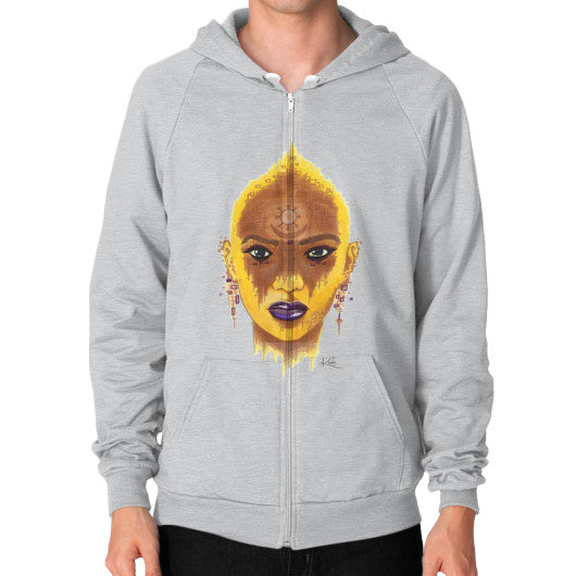 Zip Hoodie (on man) Tri-Blend Silver - dipi