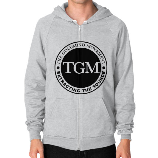Zip Hoodie (on man) Tri-Blend Silver dipi