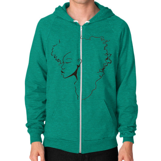 Zip Hoodie (on man) Tri-Blend Vintage Green - dipi