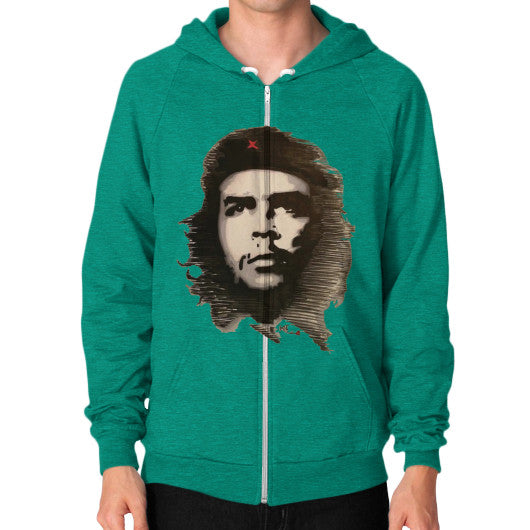 Zip Hoodie (on man) Tri-Blend Vintage Green - dipi