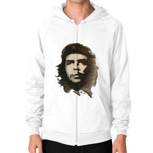 Zip Hoodie (on man) White - dipi