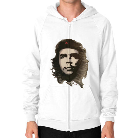 Zip Hoodie (on man) White - dipi
