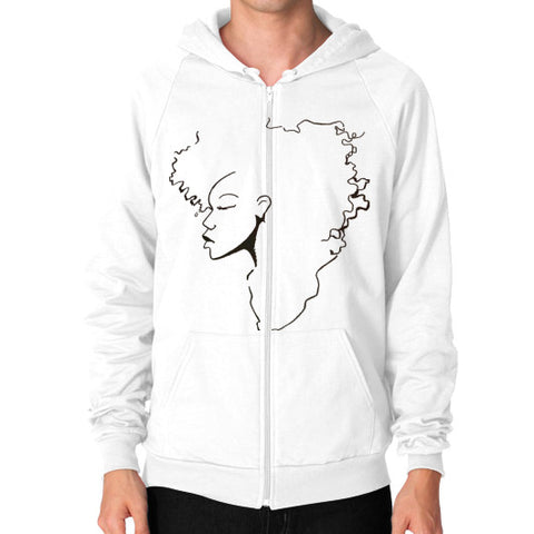 Zip Hoodie (on man) White - dipi