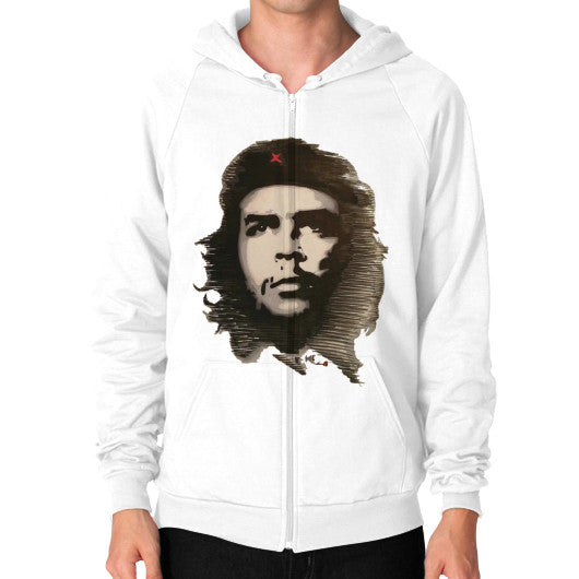 Zip Hoodie (on man) White - dipi