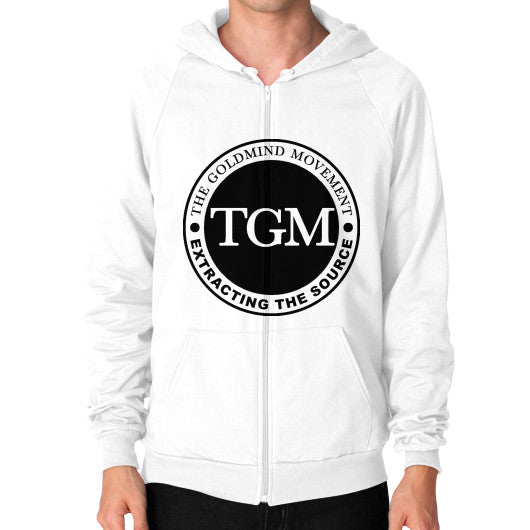 Zip Hoodie (on man) White dipi