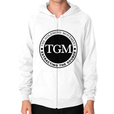 Zip Hoodie (on man) White dipi