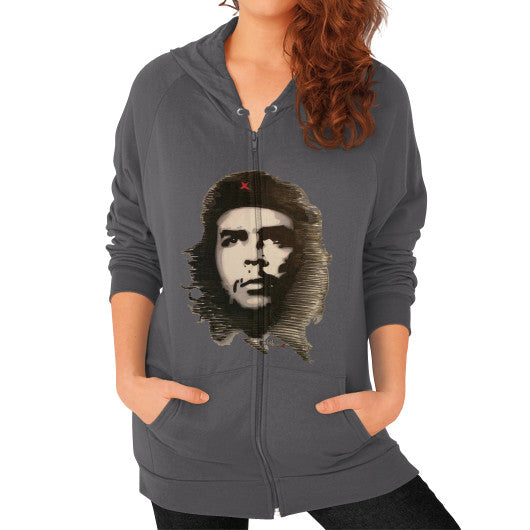 Zip Hoodie (on woman) Asphalt - dipi