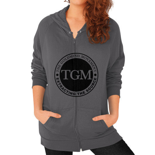Zip Hoodie (on woman) Asphalt dipi