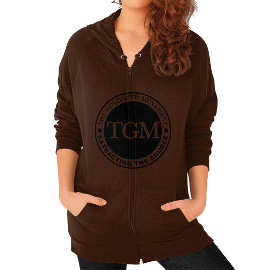 Zip Hoodie (on woman) Brown dipi