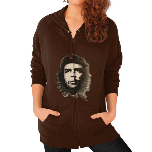 Zip Hoodie (on woman) Brown - dipi