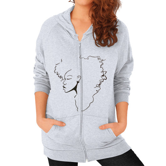 Zip Hoodie (on woman) Heather grey - dipi
