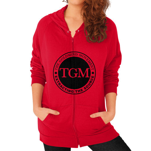 Zip Hoodie (on woman) Red dipi