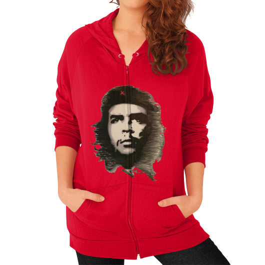 Zip Hoodie (on woman) Red - dipi