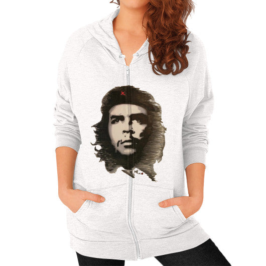 Zip Hoodie (on woman) Tri-Blend Oatmeal - dipi