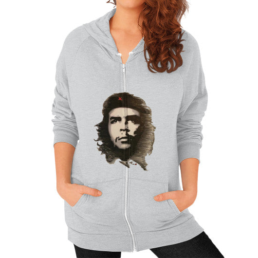 Zip Hoodie (on woman) Tri-Blend Silver - dipi