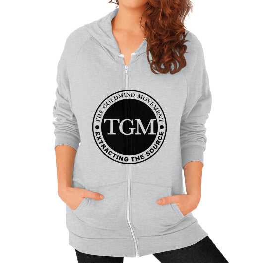 Zip Hoodie (on woman) Tri-Blend Silver dipi