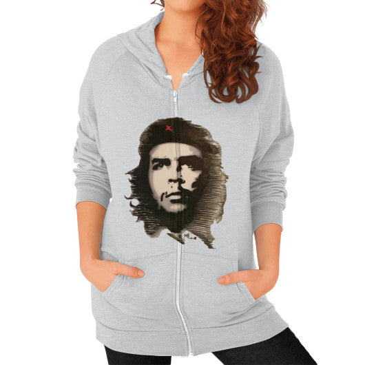 Zip Hoodie (on woman) Tri-Blend Silver - dipi