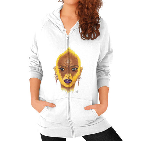 Zip Hoodie (on woman) White - dipi
