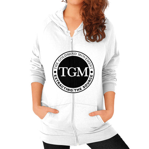 Zip Hoodie (on woman) White dipi